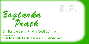 boglarka prath business card